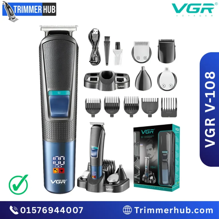 VGR V-108 Professional 10 in 1 Grooming Kit Waterproof Trimmer