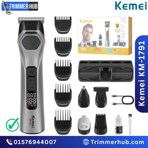 Kemei KM-1791 (14-in-1) Multigrooming Kit IPX6 waterproof