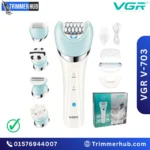VGR V-703 5-in-1 Women Grooming Kit with epilator, shaver, callus remover, cleansing brush and massage head
