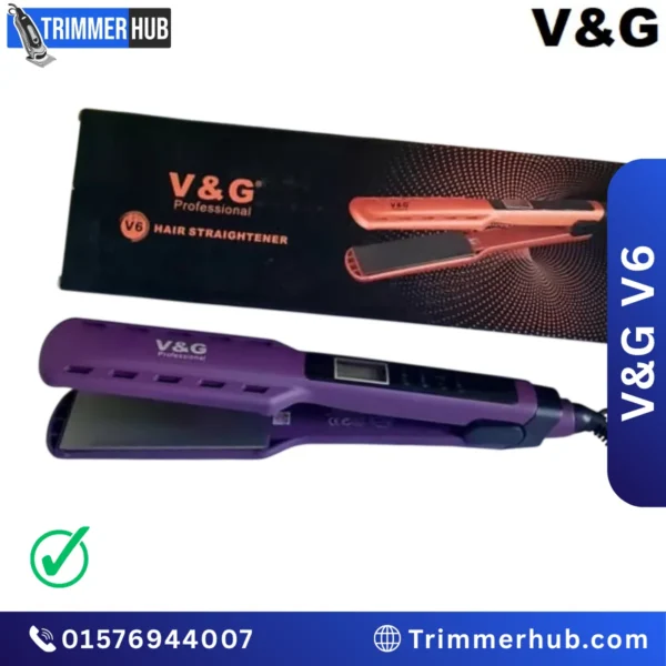 V&G V6 Hair Straightener with Ceramic Tourmaline Plate