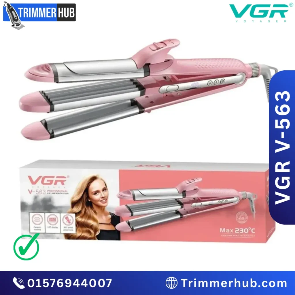 VGR V-563 (4-in-1) Multi-Styler Straightener, Curler, Crimper & Waver
