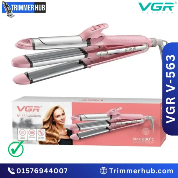 VGR V-563 (4-in-1) Multi-Styler Straightener, Curler, Crimper & Waver