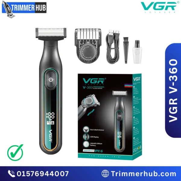 VGR V-360 2-in-1 Hybrid Trimmer & Shaver