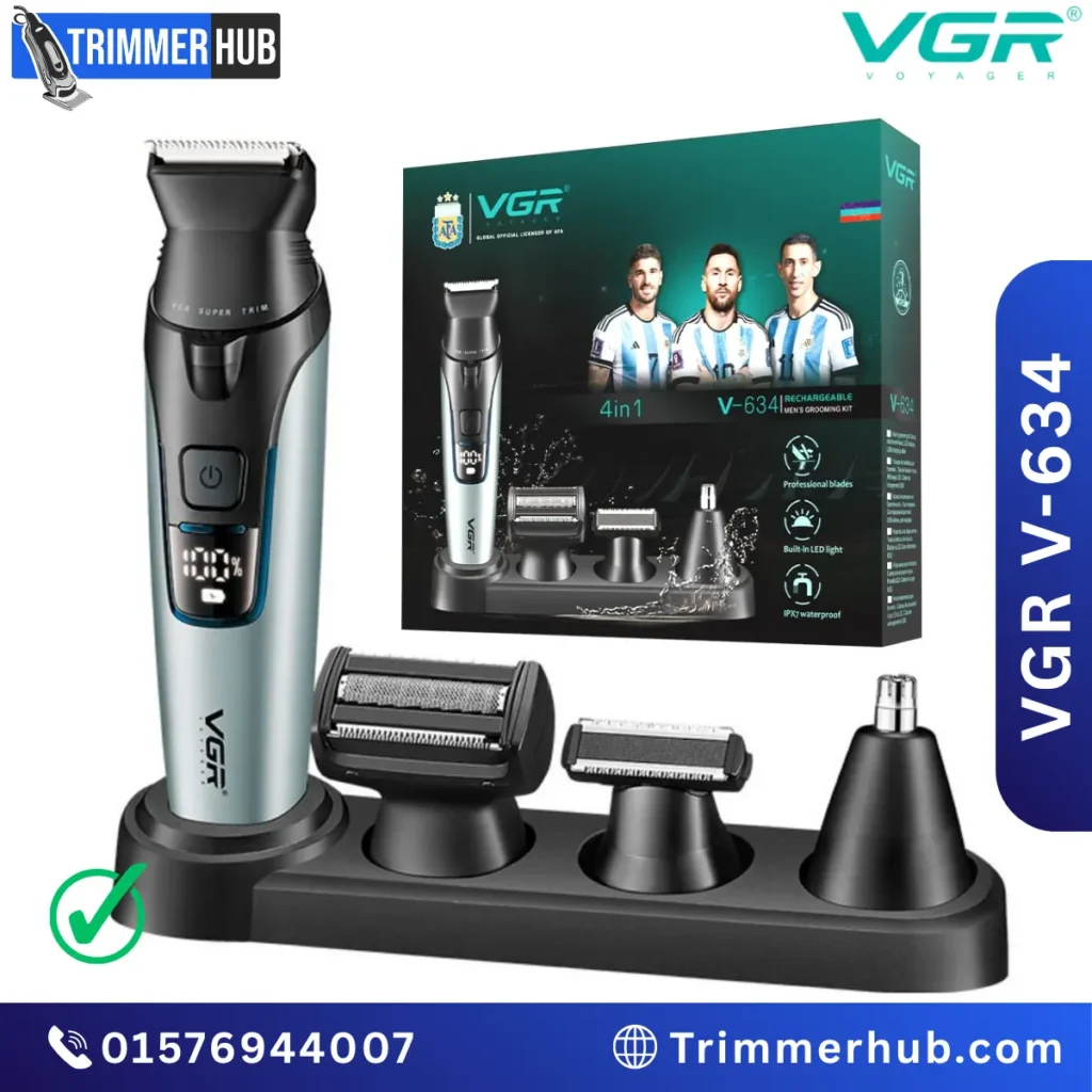 VGR V-634 Professional 4-in-1 Waterproof Grooming Kit
