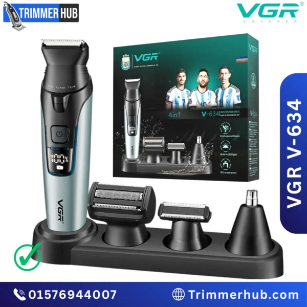 VGR V-634 Professional 4-in-1 Waterproof Grooming Kit