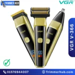 VGR V-366 3-in-1 Grooming Kit - Double Foil Shaver & Trimmer