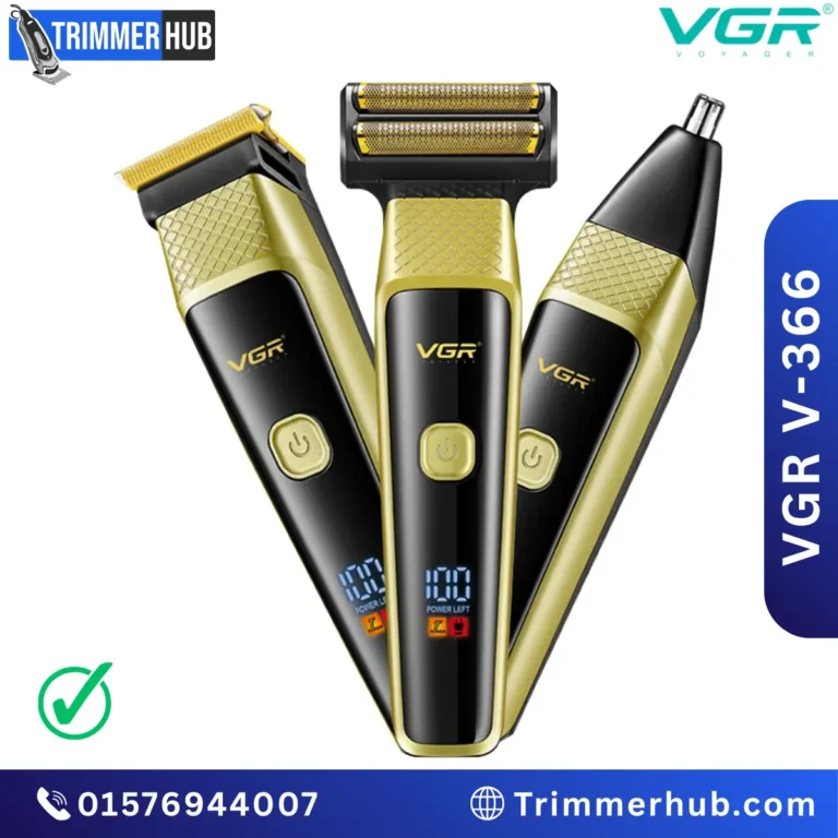 VGR V-366 3-in-1 Grooming Kit - Double Foil Shaver & Trimmer