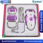 Kemei KM-2530 4-in-1 Women Epilator and Shaver pink color