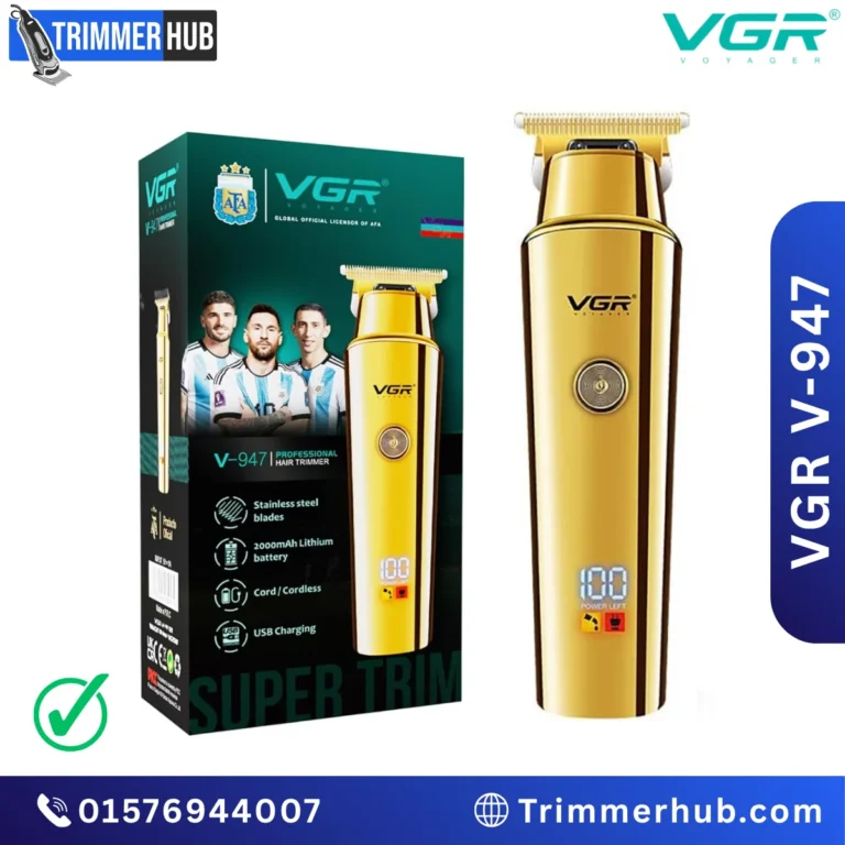 VGR V-947 Professional Hair Trimmer 500min Battery LED Display Type-C Charging