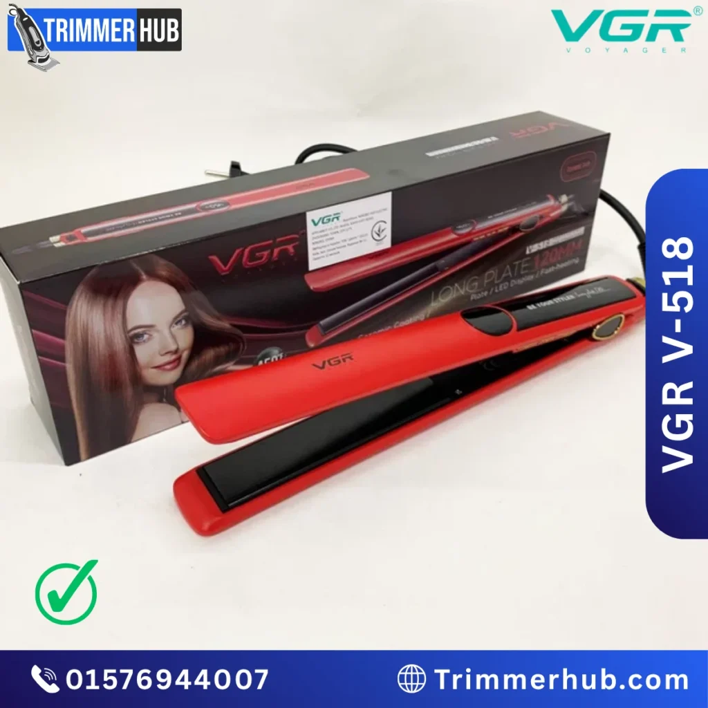 VGR V-518 Hair Straightener with 120mm Ceramic-Coated Plates Copy alt text