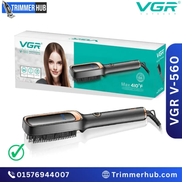 VGR V-560 Hair Straightener Comb & Brush