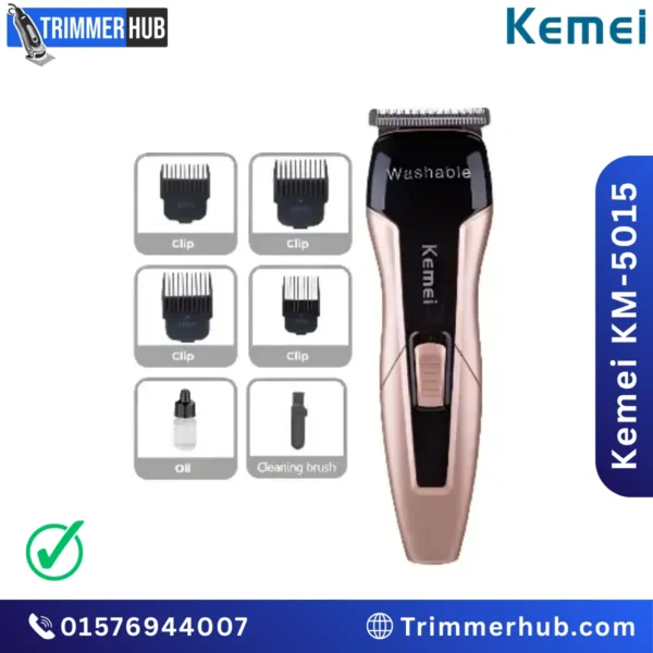 Kemei KM-5015 Rechargeable Hair & Beard Trimmer
