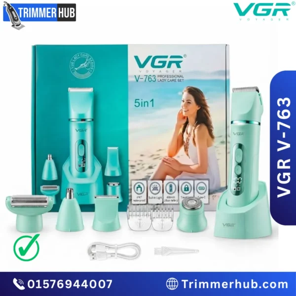 VGR V-763 5-in-1 Women’s Grooming Kit with IPX7 Waterproof