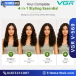 VGR V-569 4-in-1 Multi-Styler Straightener, Curler, Crimper, Waver